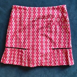 Golftini Pink Geometric Retro Print Golf Tennis Skort Skirt Size 0 Womens
